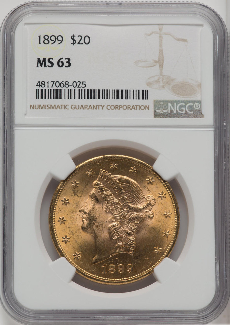 1899 $20 Gold Liberty NGC MS63 - 764693021