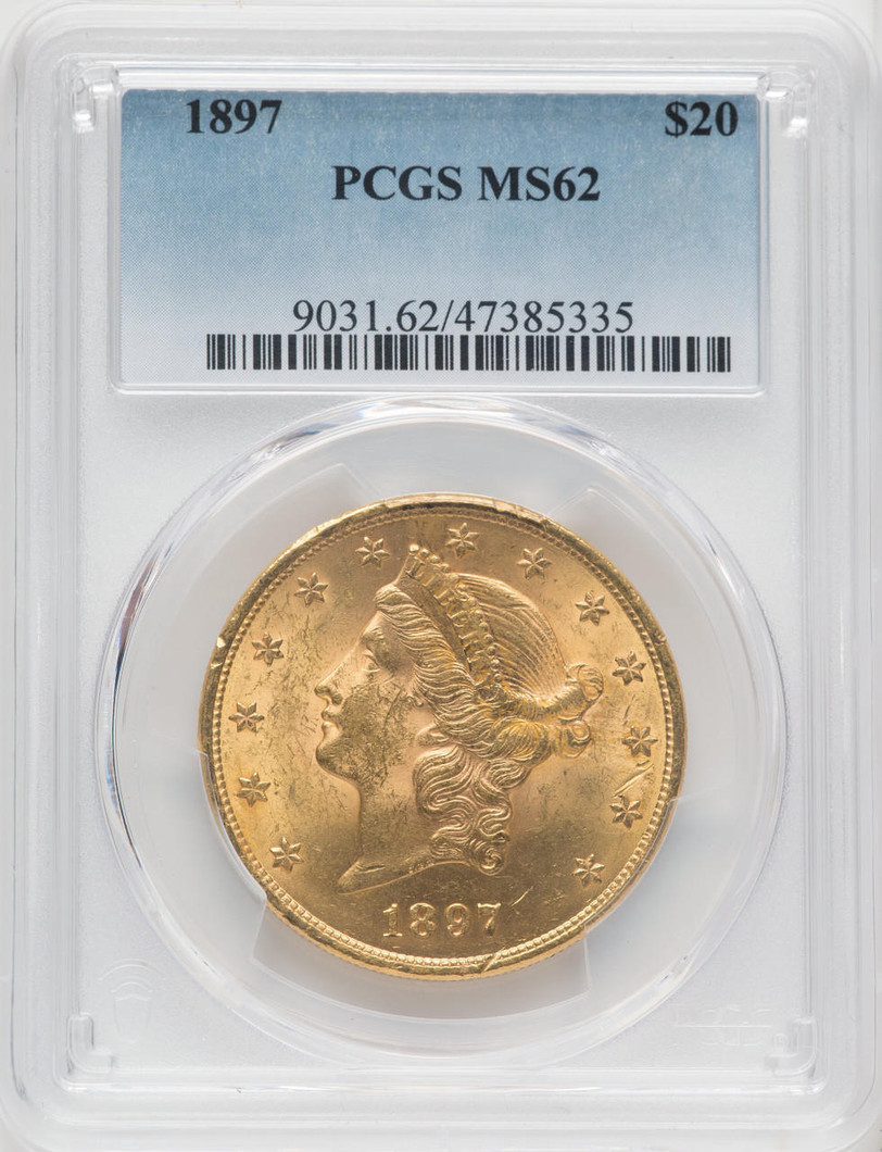 1897 $20 Gold Liberty PCGS MS62