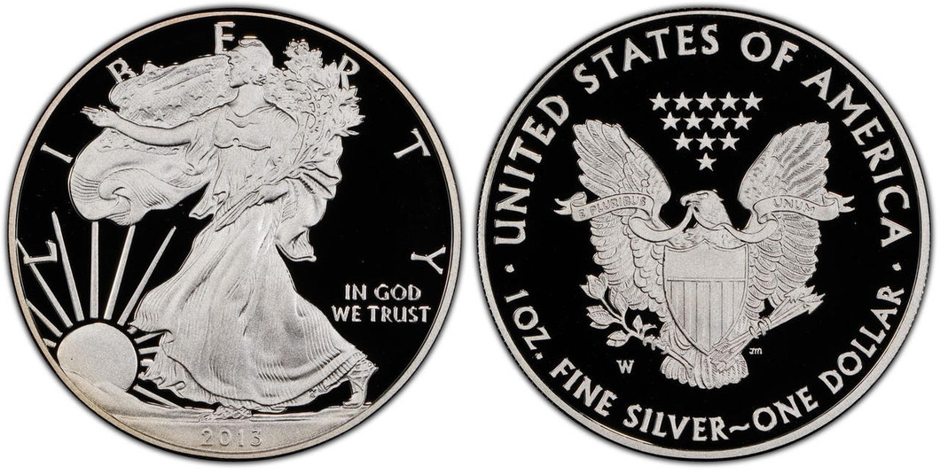 Bullionshark 2013-W American Silver Eagle Proof (OGP & Papers) 