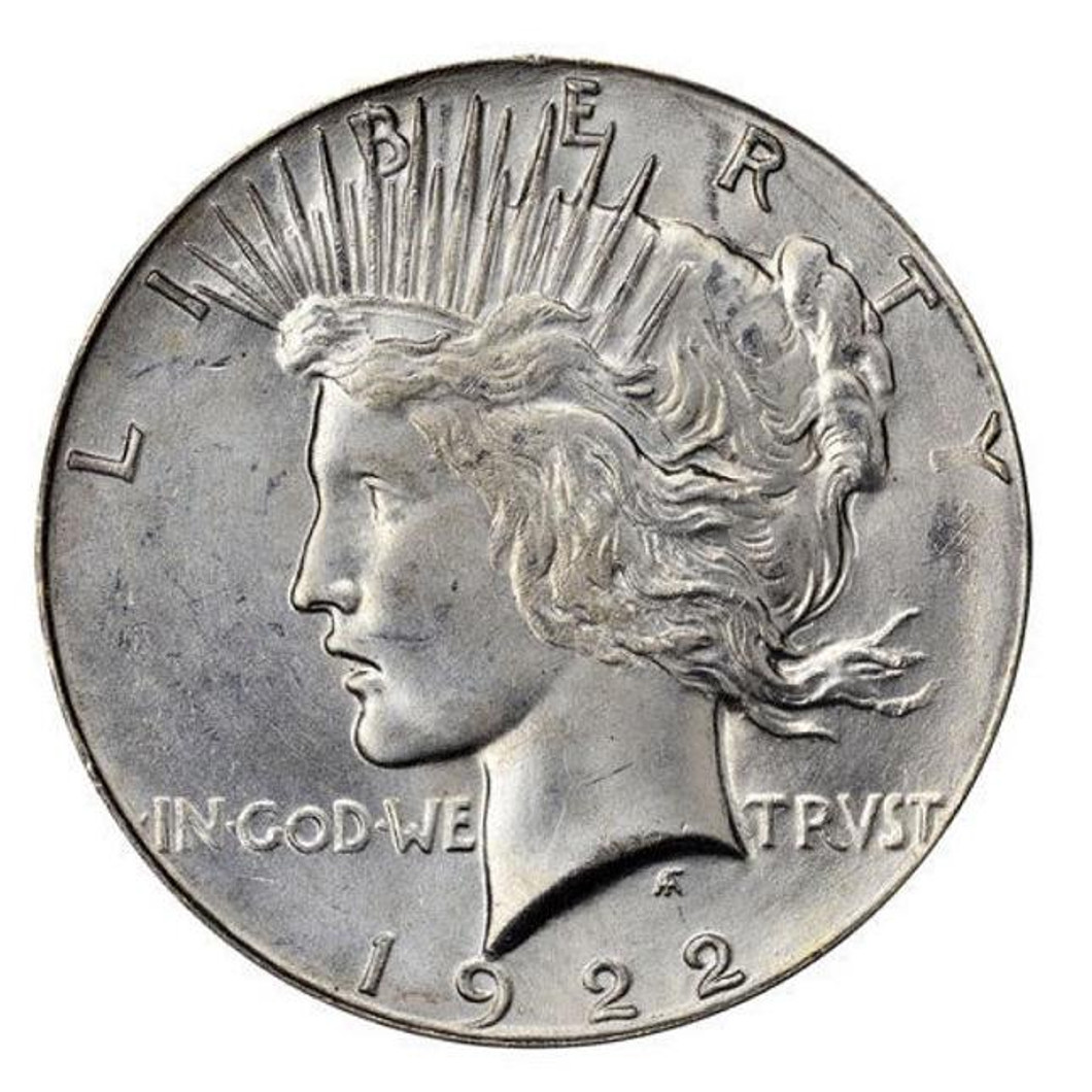 Bullionshark 1922-S Peace Dollar Brilliant Uncirculated - BU 