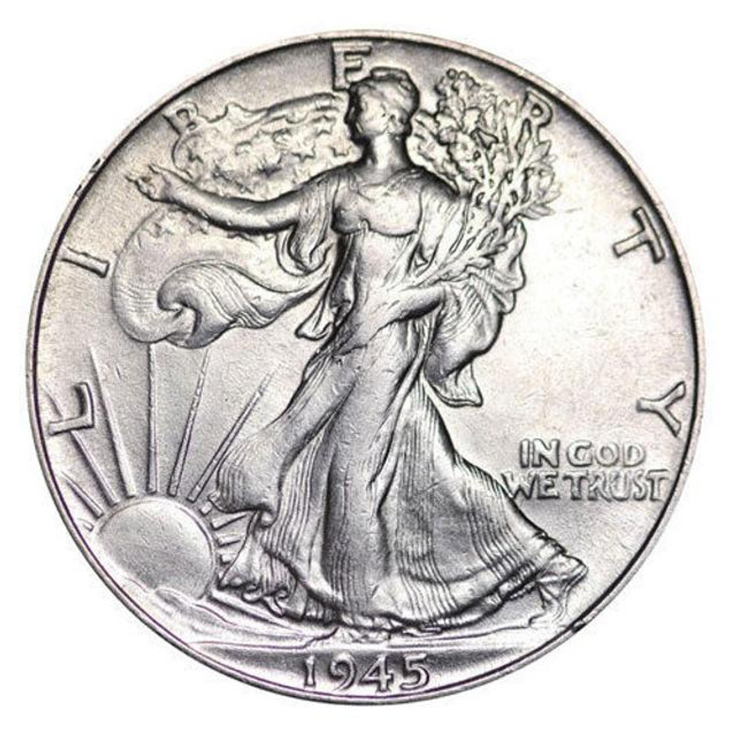 Bullionshark 1945-P Walking Liberty Half Dollar Brilliant Uncirculated - BU 