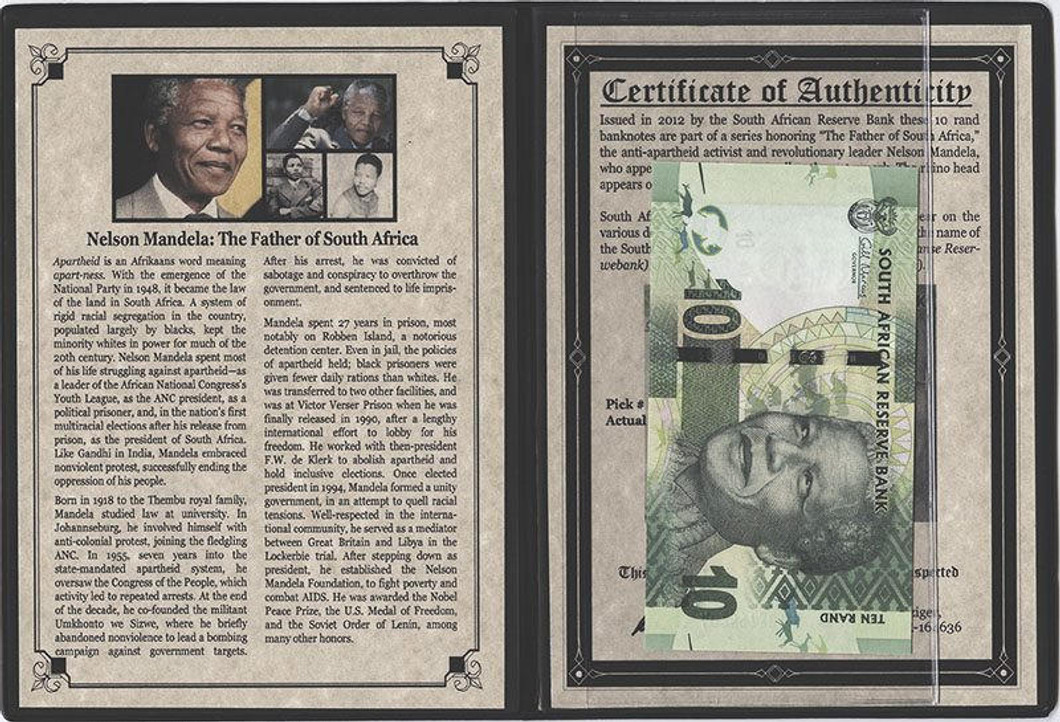 Bullionshark Nelson Mandela: The Father of South Africa Album 
