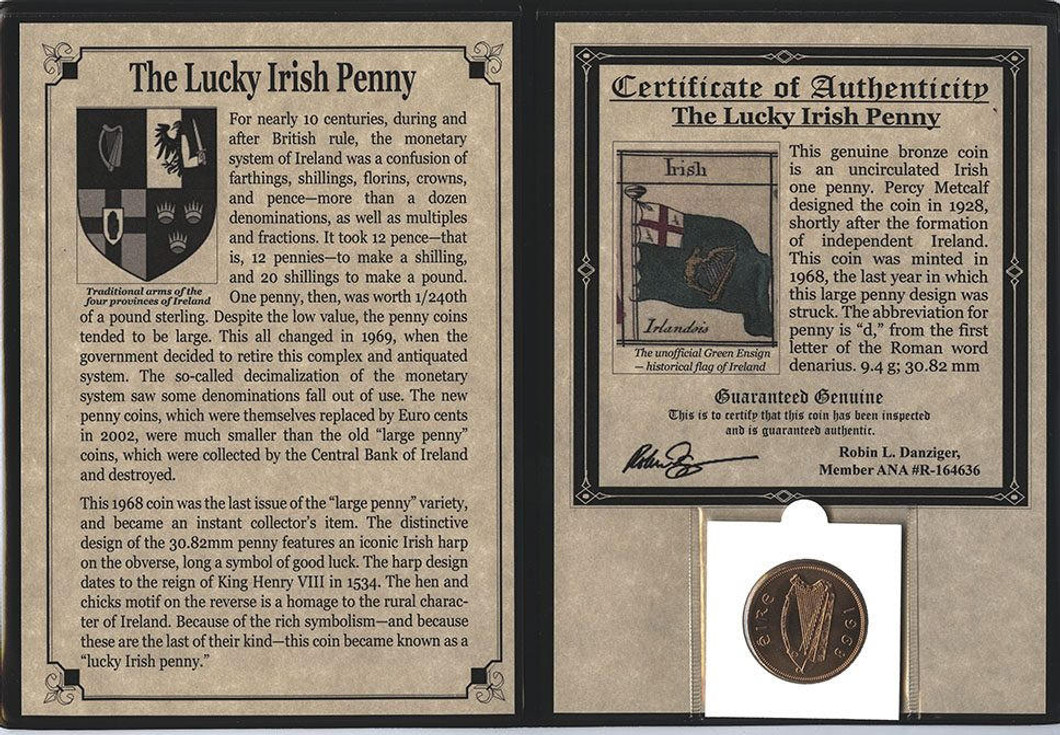 Bullionshark Lucky Irish Penny Album 