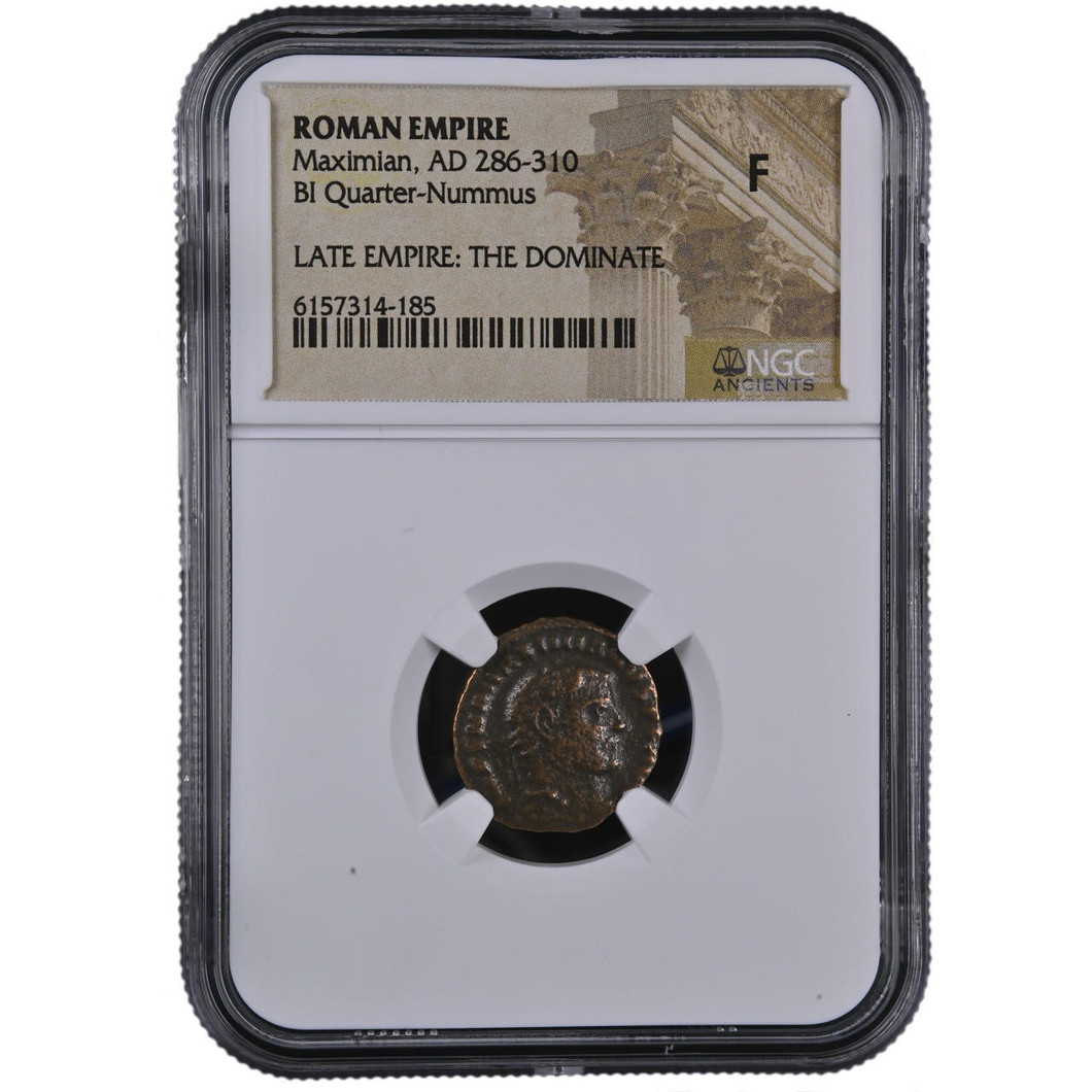 Bullionshark Roman AE of Maximian (AD286-310) NGC (F) 