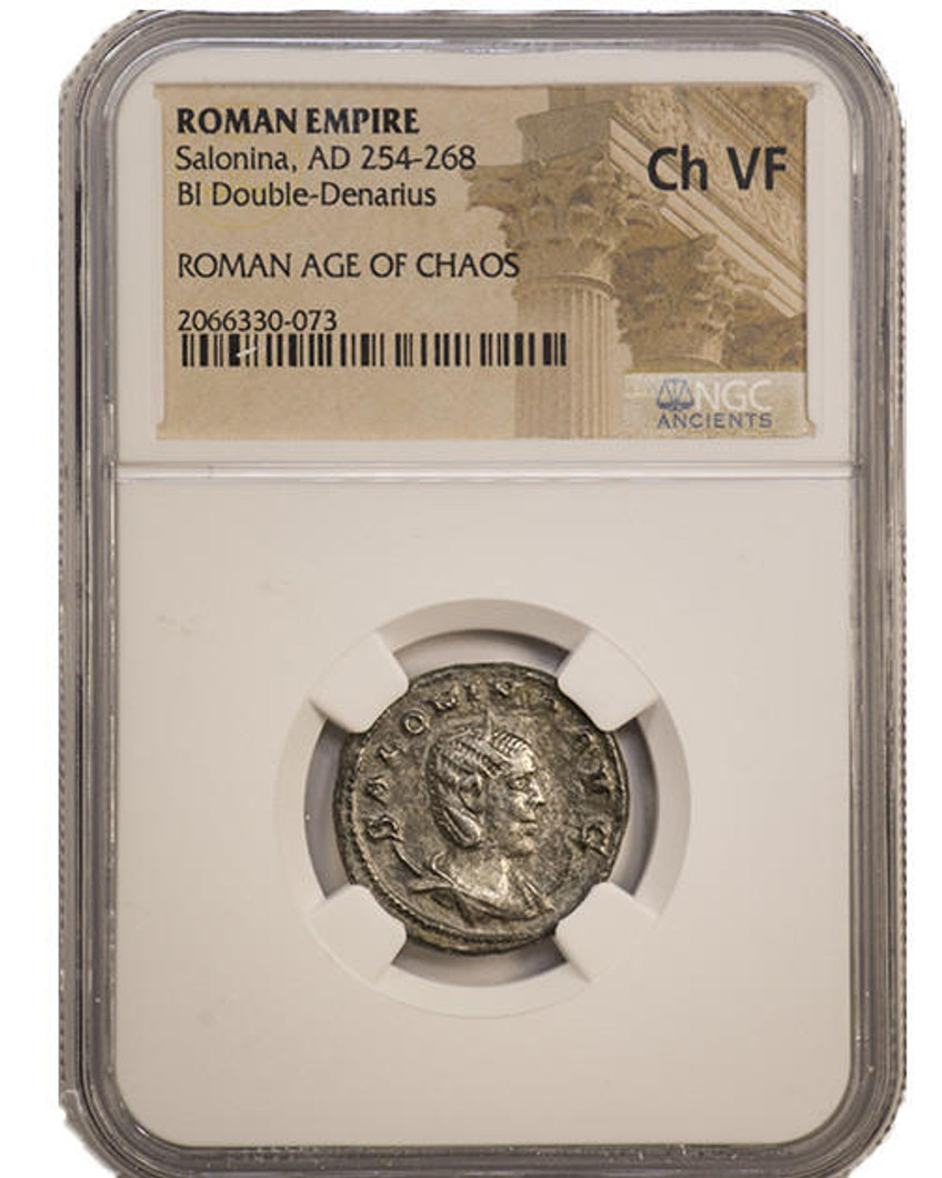 Bullionshark Roman AE Salonina (AD 253-268) NGC (VF) 