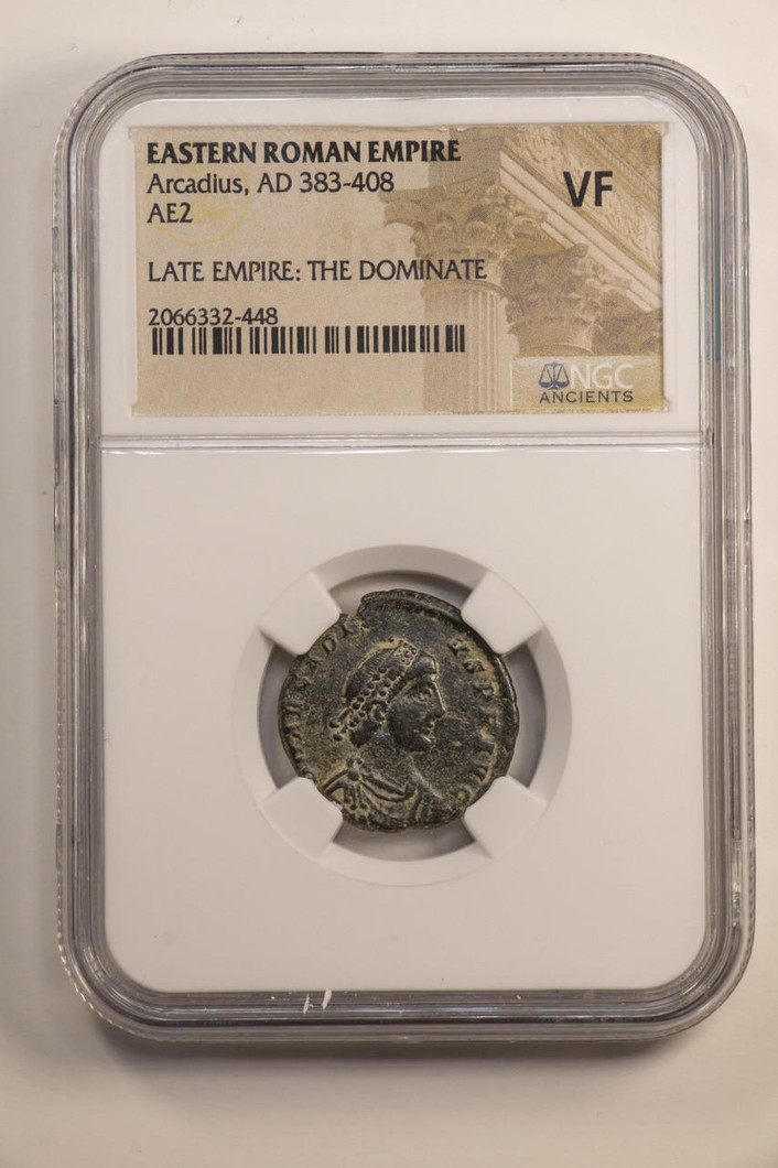 Bullionshark Roman AE2 of Arcadius (AD383-408) NGC (VF) 