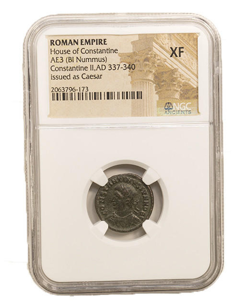 Bullionshark Roman AE of  Constantine II (AD 316-340) NGC (XF) 