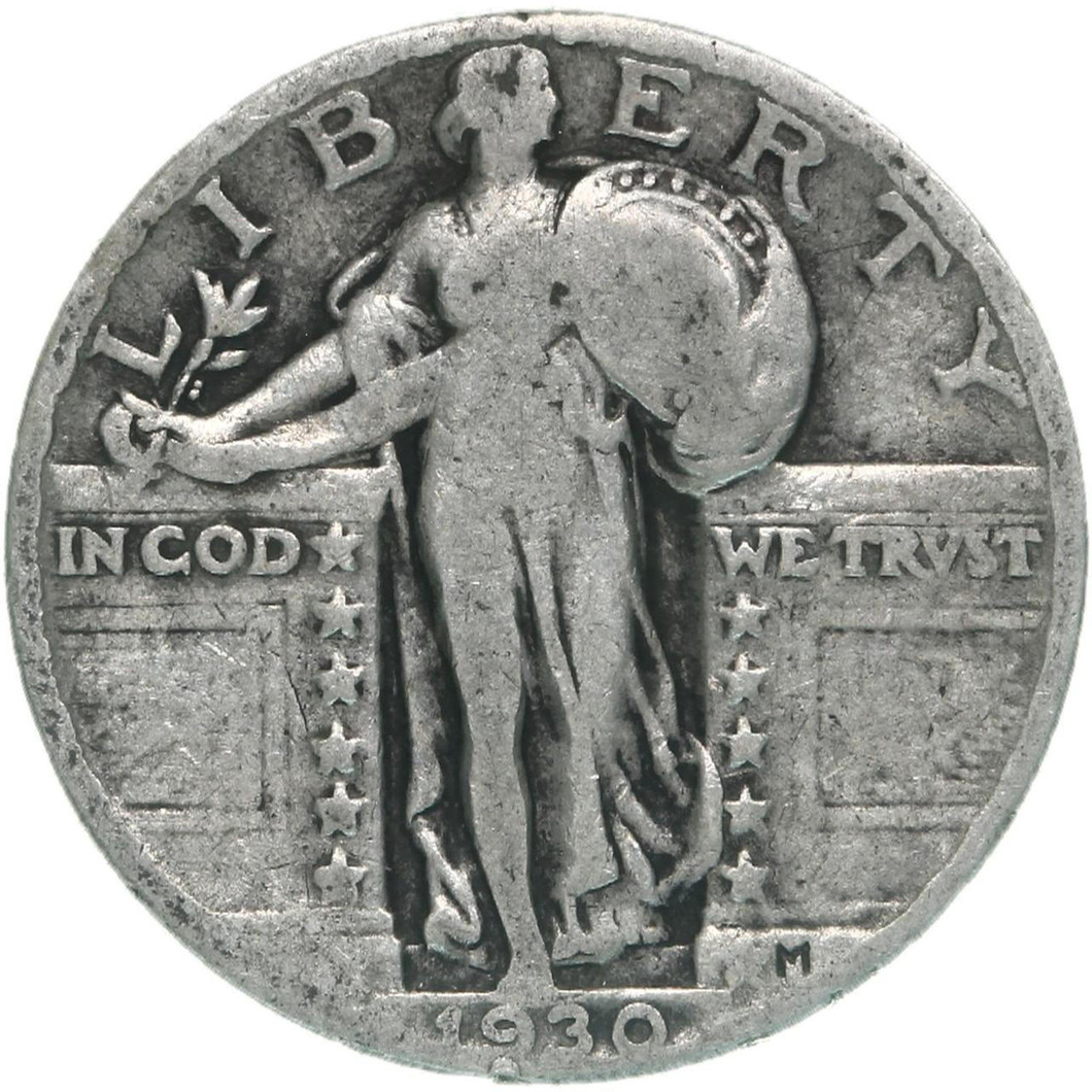 Bullionshark 1930-P Standing Liberty Quarter - The Last Classic Quarter 