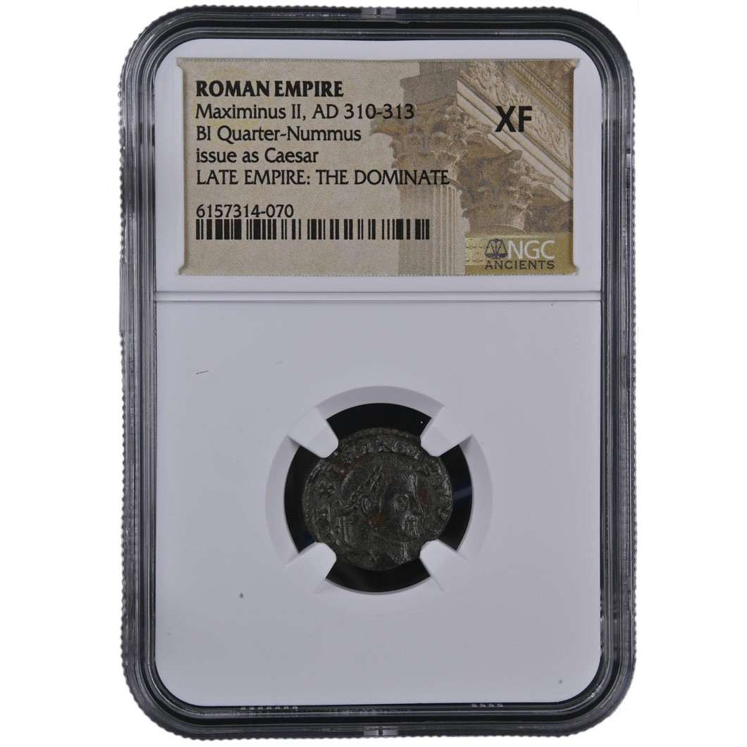 Bullionshark Roman AE of Maximinus II (AD311-313) NGC (XF) 