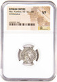 Bullionshark Roman Silver Denarius of Marcus Aurelius (AD 161-180)  NGC (VF)