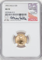 Bullionshark 1992 $5 Gold Eagle NGC MS70 Mike Castle Signed