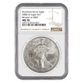 Bullionshark 2008-W Rev of 2007 Burnished Silver Eagle NGC MS70 