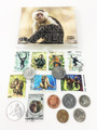 Bullionshark Monkey Money: 8 Coins & 8 Postage Stamps (Clear Box) 