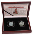 Bullionshark Child King Who Saved the Wold: Yugoslavia's Peter II Box of 2 Silver Coins (Two-Coin Box) 