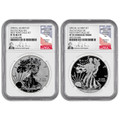 2013-W Silver Eagle Set NGC 70 Thomas Uram Signed - (2 Coin Set)