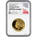 Bullionshark 2019 $100 American Liberty High Relief Gold NGC SP70 Enhanced Finish Thomas Uram Signed 