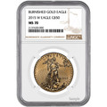 Bullionshark 2015-W $50 Burnished Gold Eagle NGC MS70 