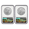 Bullionshark 2023 Morgan & Peace Dollar NGC MS70 First Day of Issue - 2pc Set 