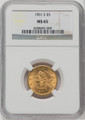 Bullionshark 1901-S $5 Gold Liberty NGC MS65 - 762853075