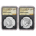 Bullionshark 2023-S Morgan & Peace Dollar NGC PF70 UCAM Magnum Opus Black Core - 2pc Set