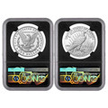 Bullionshark 2023-S Morgan & Peace Dollar NGC PF70 UCAM Magnum Opus Black Core - 2pc Set