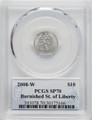 2008-W $10 Burnished Platinum St. of Liberty  PCGS SP70 Philip Diehl Signed Label