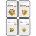 Bullionshark 2008 Gold Buffalo Set NGC MS70 (4 Coins 1.85oz) 