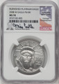 2008-W  $100 Burnished Platinum Eagle NGC MS70 Mike Castle Signed