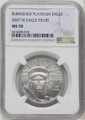 2007-W  $100 Burnished Platinum Eagle NGC MS70