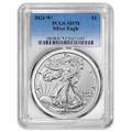 Bullionshark 2024 (W) $1 American Silver Eagle PCGS MS70 Blue Label 