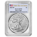 Bullionshark 2024 (W) $1 American Silver Eagle PCGS MS70 FDI Flag Label 