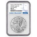 Bullionshark 2024 (W) $1 American Silver Eagle NGC MS70 ER Blue Label 