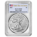 Bullionshark 2024 $1 American Silver Eagle PCGS MS69 FDI Flag Label 