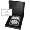 Bullionshark 2024 $1 American Silver Eagle NGCX MS10 Magnum Opus Label Black Core 1 of 100 with COA and box 