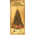 Bullionshark Christmas Tree 1/10th Gram .999 Gold Aurum Note 