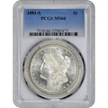 Bullionshark Pre-21 Morgan Silver Dollar PCGS MS66