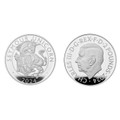Bullionshark 2024 1oz Great Britain The Royal Tudor Beasts - The Seymour Unicorn .999 Silver Proof Two Coin Set 