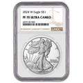 Bullionshark 2024-W Silver Eagle NGC PF70 UCAM - Brown Label 