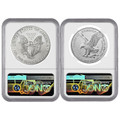 Bullionshark 2006 & 2021 Burnished Silver Eagle NGC MS70 Thomas Uram - First T1 and First T2