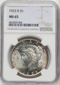 1923-D Silver Peace Dollar NGC MS65 - 766416027
