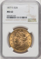  1877-S $20 Gold Liberty NGC MS62 