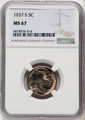  1937-S Buffalo Nickel NGC MS67 - 518973111 