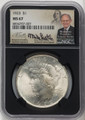 1923 Peace Silver Dollar NGC MS67 - Mike Castle Signed on Ben Franklin Label-765292005