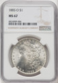  1885-O Morgan Silver Dollar NGC MS67 