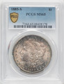  1885-S Morgan Silver Dollar PCGS MS65 