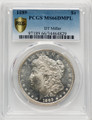 Bullionshark 1889 Morgan Silver Dollar PCGS MS66DMPL DT Miller 