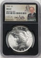 Bullionshark 1923 Peace Silver Dollar NGC - MS67 Mike Castle Signed on Ben Franklin Label - 764033024