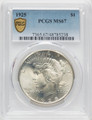 Bullionshark 1925 Peace Silver Dollar PCGS MS67 