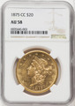  1875-CC $20 Gold Liberty NGC AU58 - 766849004 