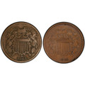 Bullionshark 1864 & 1865 Two Cent Civil War 2pc Collection 